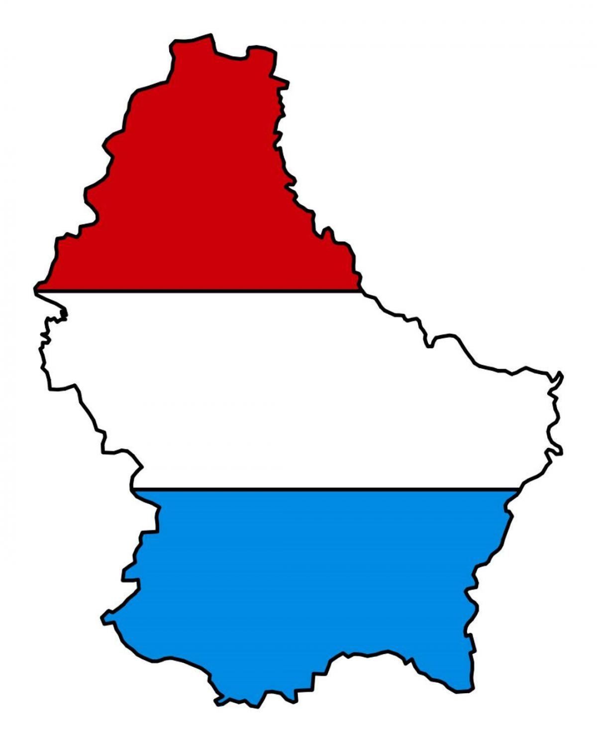 harta e Luksemburgut flamurit 