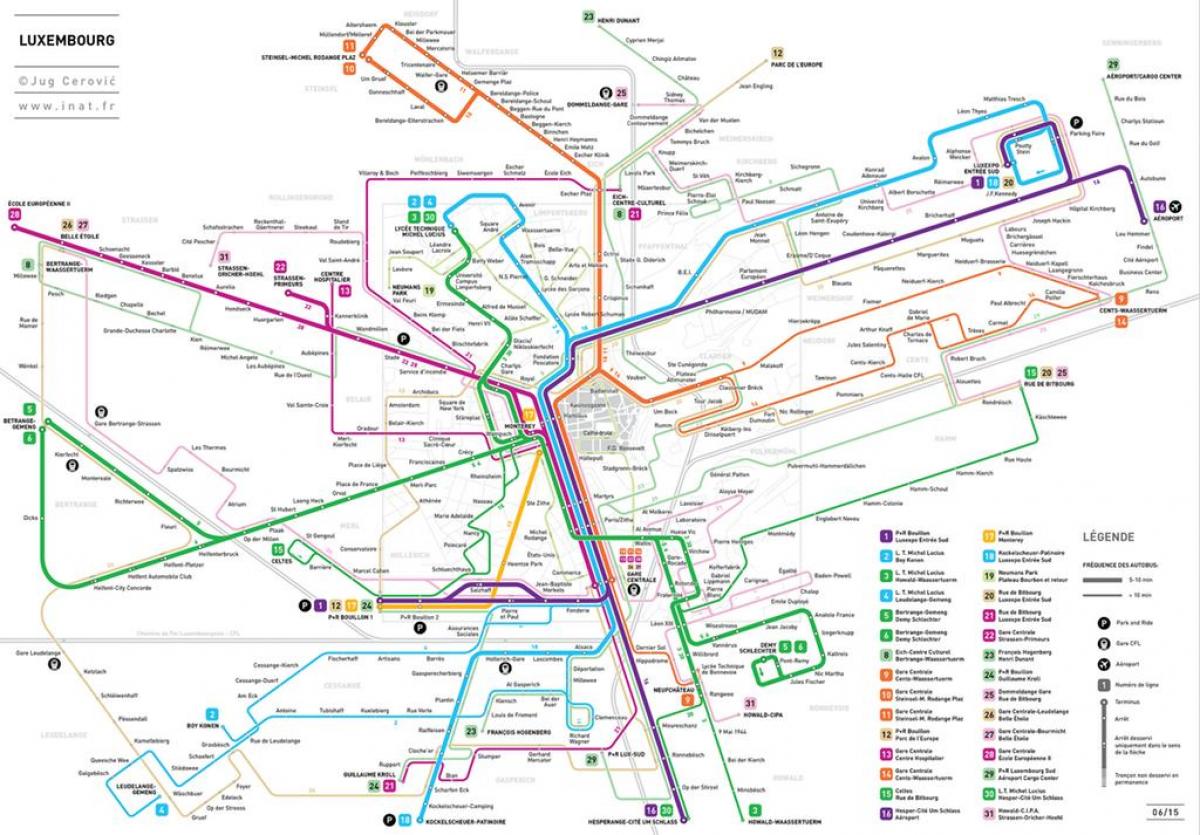 harta e Luksemburgut metro