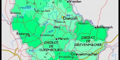 Luksemburgu hartë vendndodhjen e