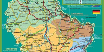 Luksemburgu qytetit hartën turistike